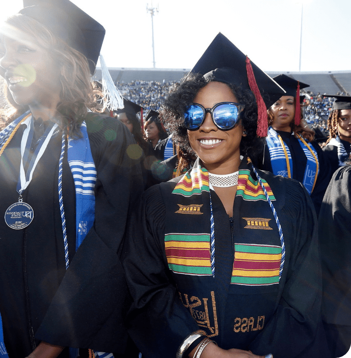 student at commencement